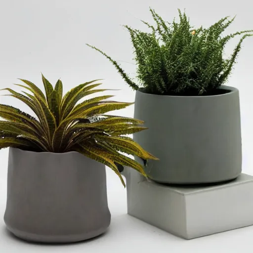 Image similar to an architectural, unique pot made for houseplants