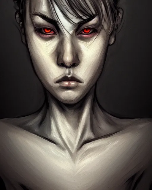 Prompt: a portrait of anguish, concept art, smooth, sharp focus, illustration