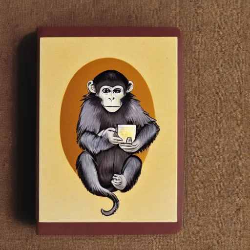 Image similar to ''A centered image of a monkey holding cards in his hand, 8k, realistic''