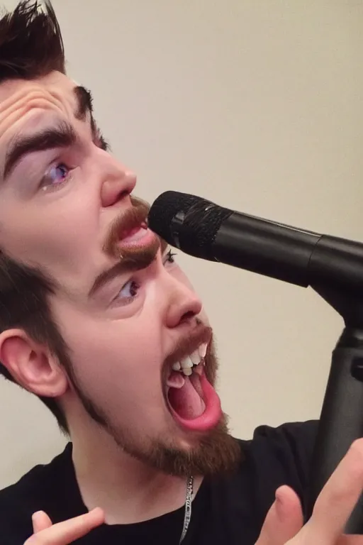 Image similar to 📷 Jacksepticeye screaming at the top of his voice