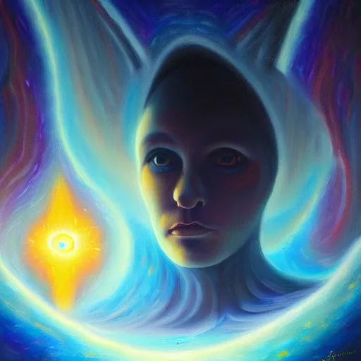 Prompt: scifi astral spirit space journey in oil painting, trending on artstation, award winning, emotional, highly detailed ethereal surrealist art