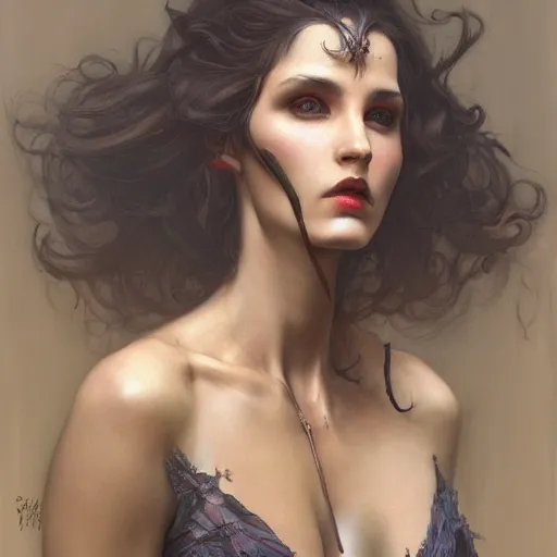 Image similar to a painting in the style of tom bagshaw, and in the style of donato giancola, and in the style of stephen bauman. smooth, sharp focus, semi - realism.