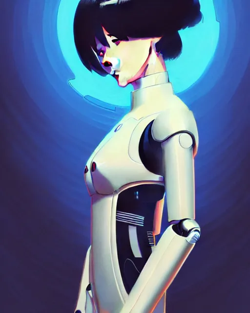 Image similar to girl wearing robotic suit, very anime, fine - face, audrey plaza, realistic shaded perfect face, fine details. anime. realistic shaded lighting poster by ilya kuvshinov katsuhiro otomo ghost - in - the - shell, magali villeneuve, artgerm, jeremy lipkin and michael garmash and rob rey