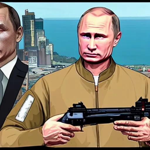 Image similar to Putin in GTA style