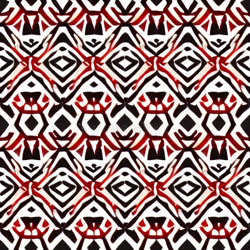 Image similar to geometric patern, white and red colour, bold, simple, modern, illustration, lines, african pattern