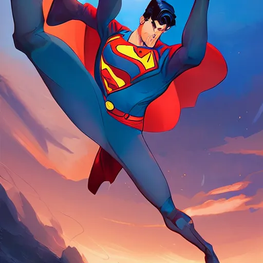 Image similar to hero world superman, behance hd by jesper ejsing, by rhads, makoto shinkai and lois van baarle, ilya kuvshinov, rossdraws global illumination