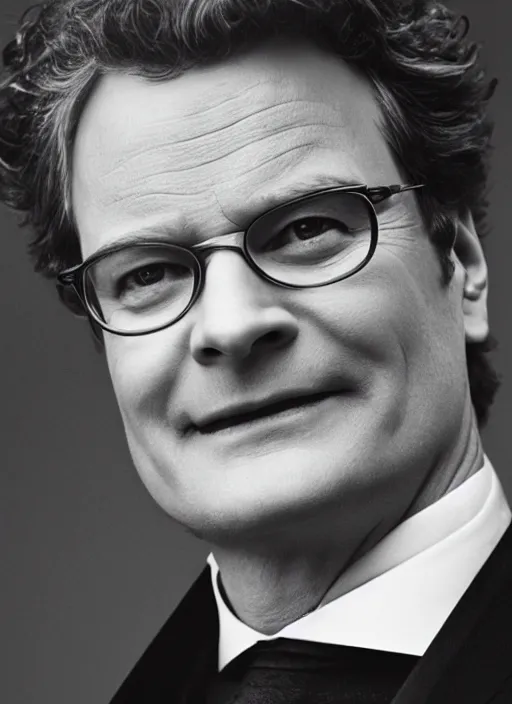 Image similar to colin firth as a victorian politician, smiling, male, victorian, detailed face, highly detailed, cinematic lighting, photograph by elliott & fry