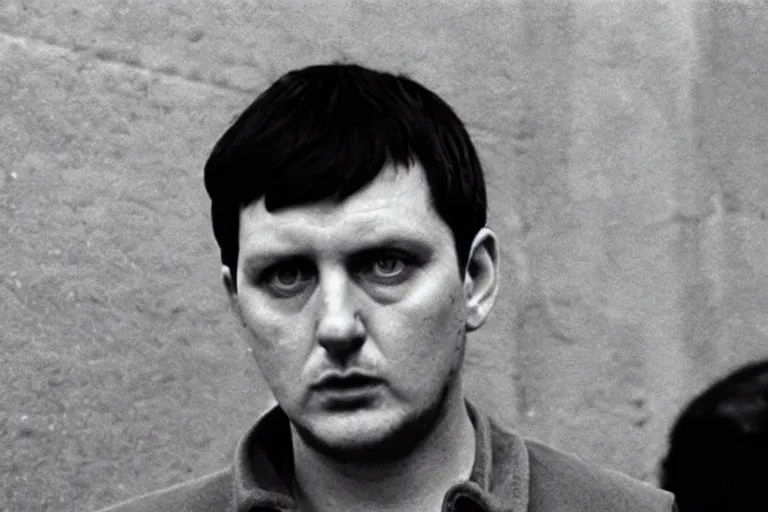 Image similar to Ian Curtis in an Ozu movie