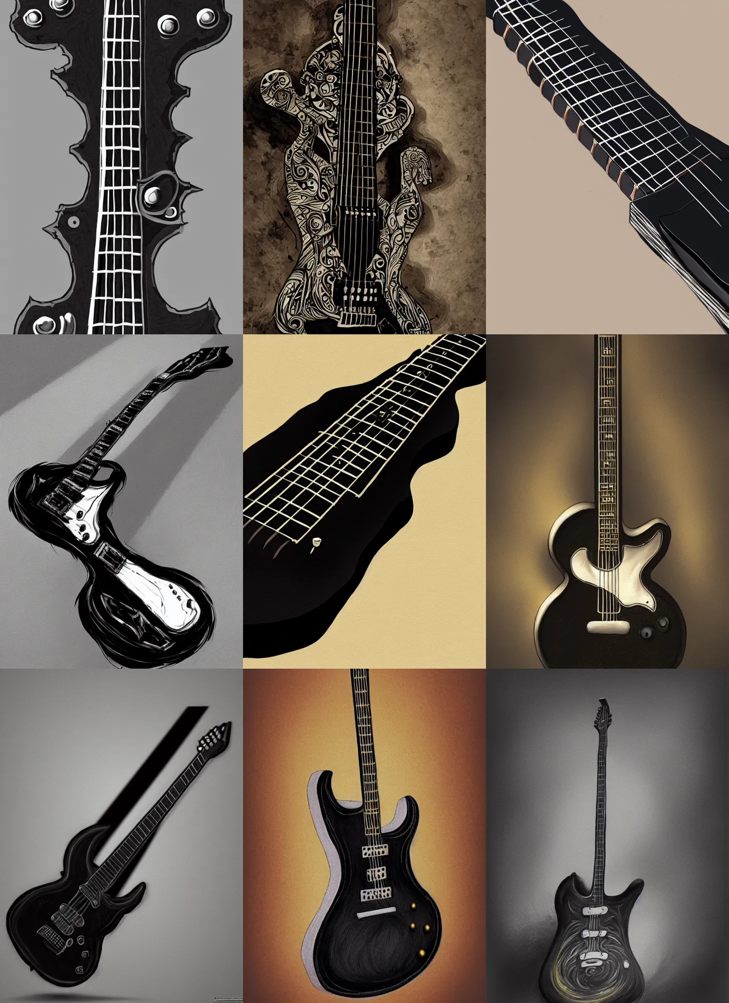 Prompt: A black case for a ((guitar)), highly detailed, digital painting, artstation, concept art, sharp focus, illustration.