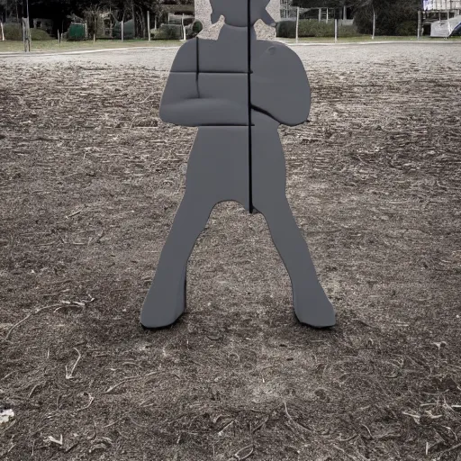 Image similar to scary figure by the playground