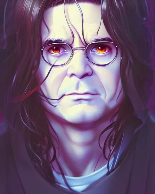 Prompt: ozzy osborne, portrait shinkai makoto studio ghibli studio key hideaki anno sakimichan stanley artgerm lau rossdraws james jean marc simonetti elegant highly detailed digital painting artstation pixiv