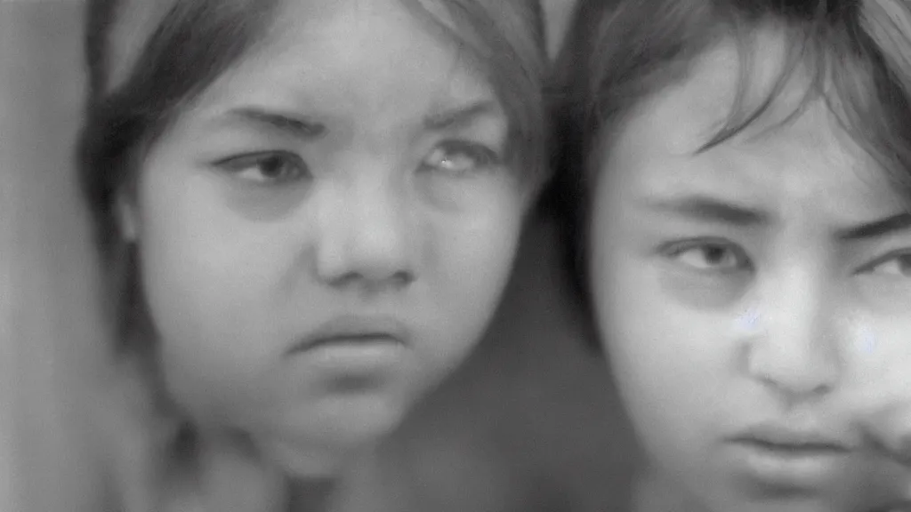 Image similar to scanning electron microscope potable portrait of a crying lady 1 6 years old, with office