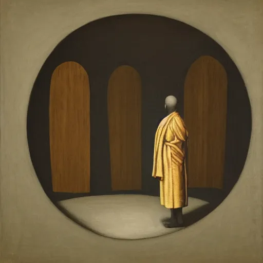 Image similar to a monk inside a circle by gertrude abercrombie