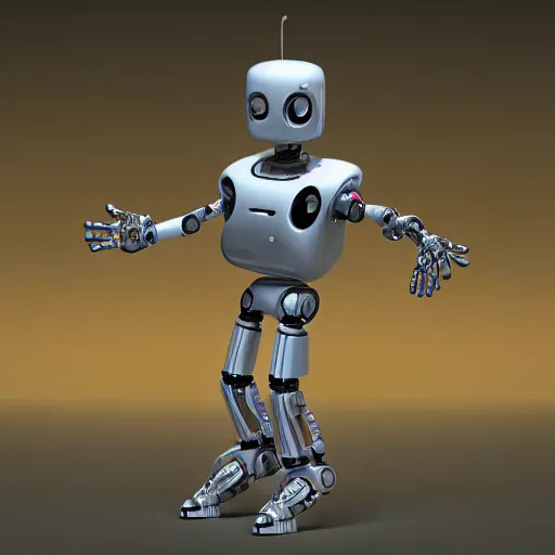 Image similar to a dancing robot. vray. artstatiom