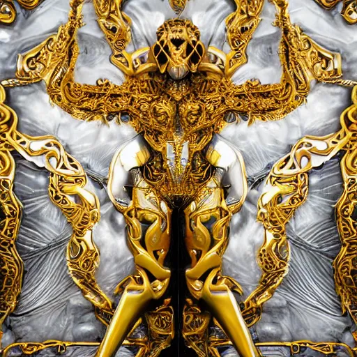 Prompt: a photo of 8k ultra realistic corrupted lovecraftian golden humanoid queen standing next to a spaceship window, 8 intricate white and gold tentacles, ornate white and gold armour, cinematic lighting, trending on artstation, 4k, hyperrealistic, focused, high details, unreal engine 5, cinematic, masterpiece