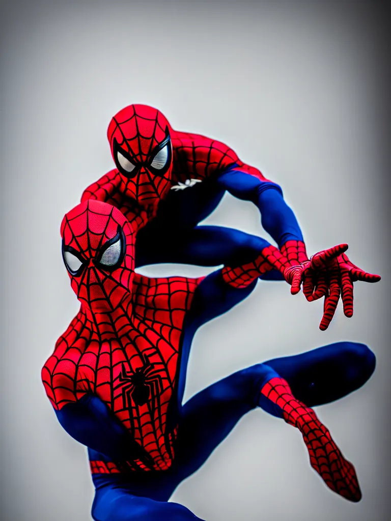 Prompt: Gopnik as Spider man, adidas costume, 50 mm lens photo portrait