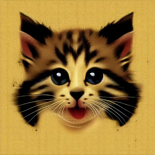 Image similar to vector logo of a cute kitten