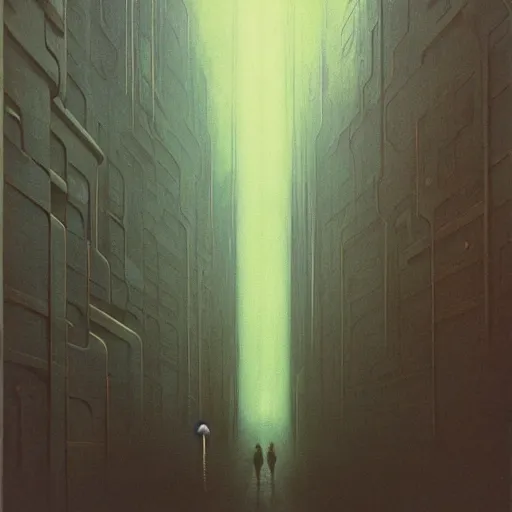 Image similar to cyberpunk by zdzisław beksinski