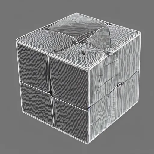 Prompt: an extremely and intricately detailed borg cube, warping in from deep space