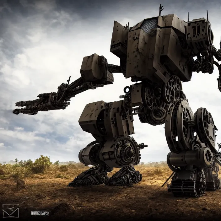 Prompt: photo of a war mech, highly detailed, 4 k, hdr, smooth, sharp focus, high resolution, award - winning photo