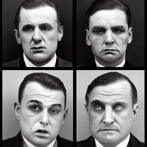 Image similar to 1920s mobster mugshots