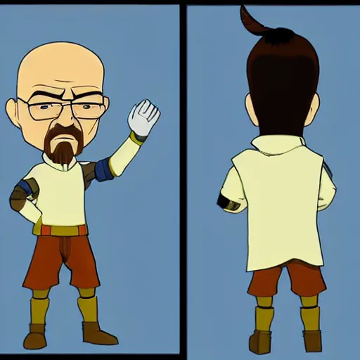 Image similar to Walter White as avatar Aang from avatar the last airbender, in the style of Avatar the Last Airbender