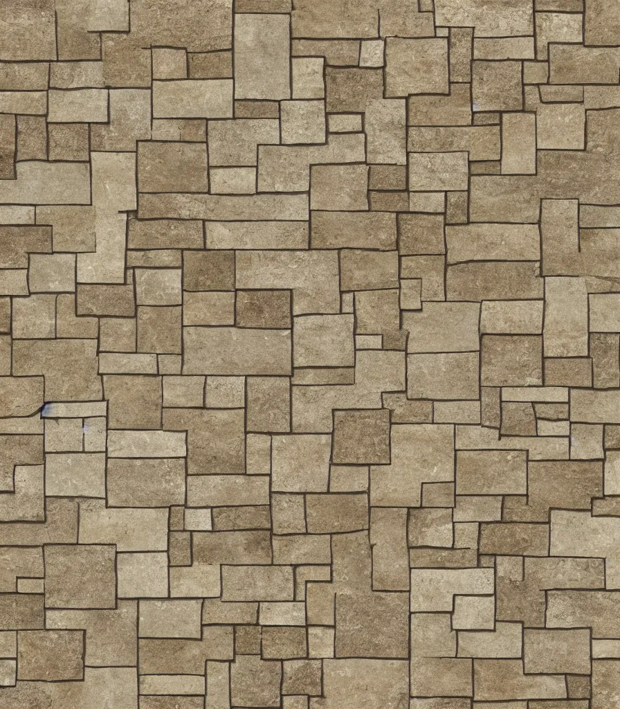 Image similar to texture map of beige stone with horizontal rectilinear engraving cutout