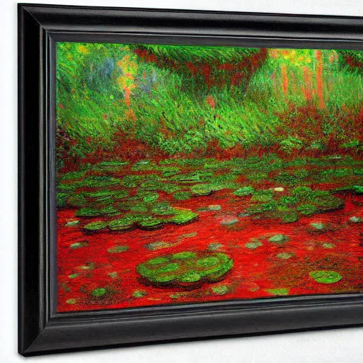 Prompt: rainforests of terraformed mars by Monet