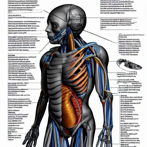 Prompt: anatomy of a astronaut, da vinci notes, ultradetailed, anatomy study, artstation