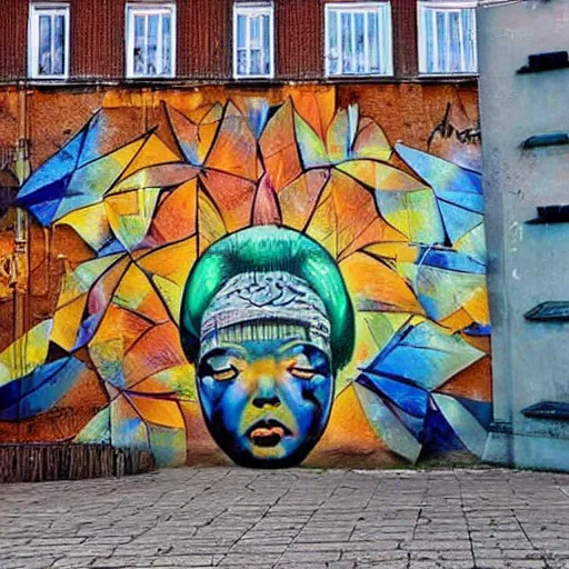 Image similar to beatiful street art in hohloma style, russian hohloma, nice photo