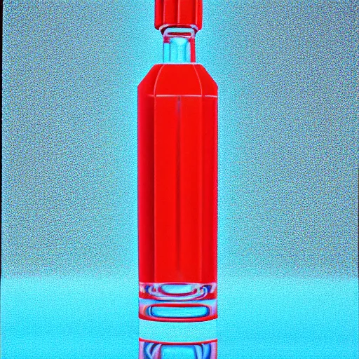 Prompt: glass vodka bottle plastic straw by shusei nagaoka, kaws, david rudnick, airbrush on canvas, pastell colours, cell shaded, highly detailed, intricate background, complex 3 d render, masterpiece