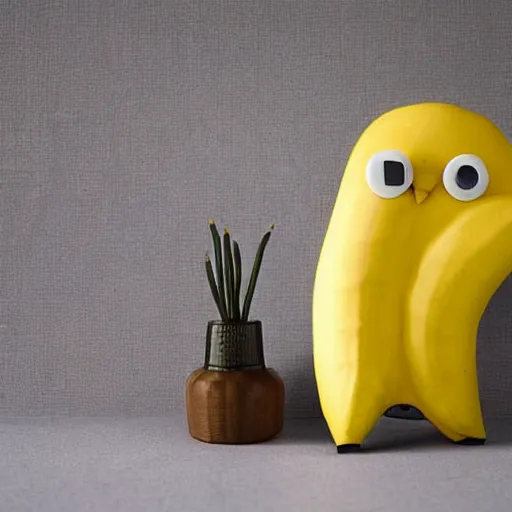 Image similar to an alarm clock that looks like a banana,