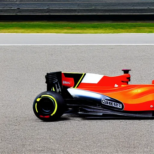 Prompt: formula 1 snail with spoilers