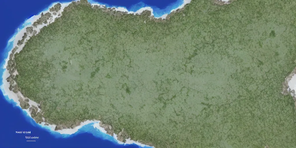 Prompt: North South Oriented Island