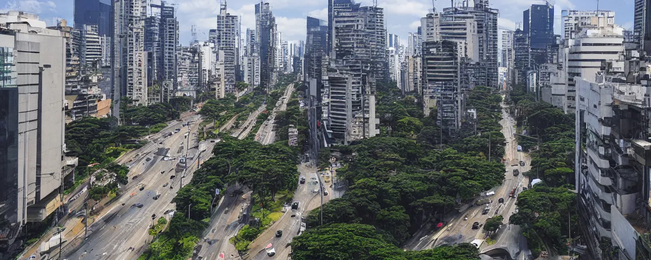 Image similar to avenida paulista, sao paulo, by makoto shinkai