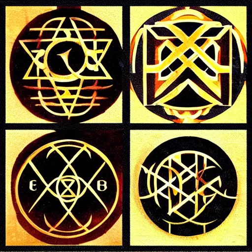 Image similar to “ allomancy symbols from mistborn in art deco style ”