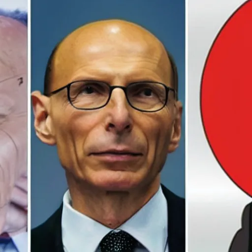 Prompt: Enrico Letta obtaining the ultimate power and driving a Metal Gear