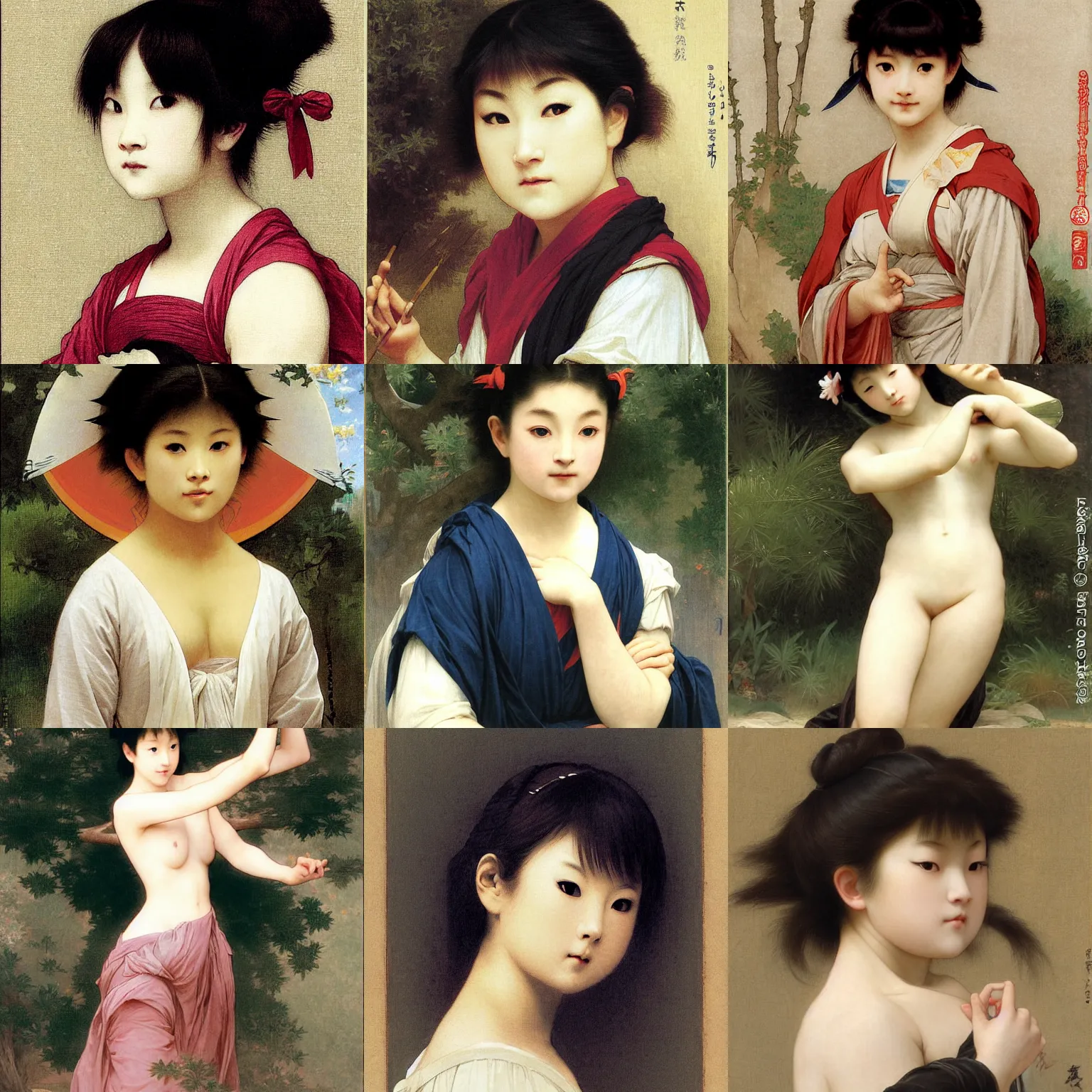 Prompt: Chihiro by Bouguereau