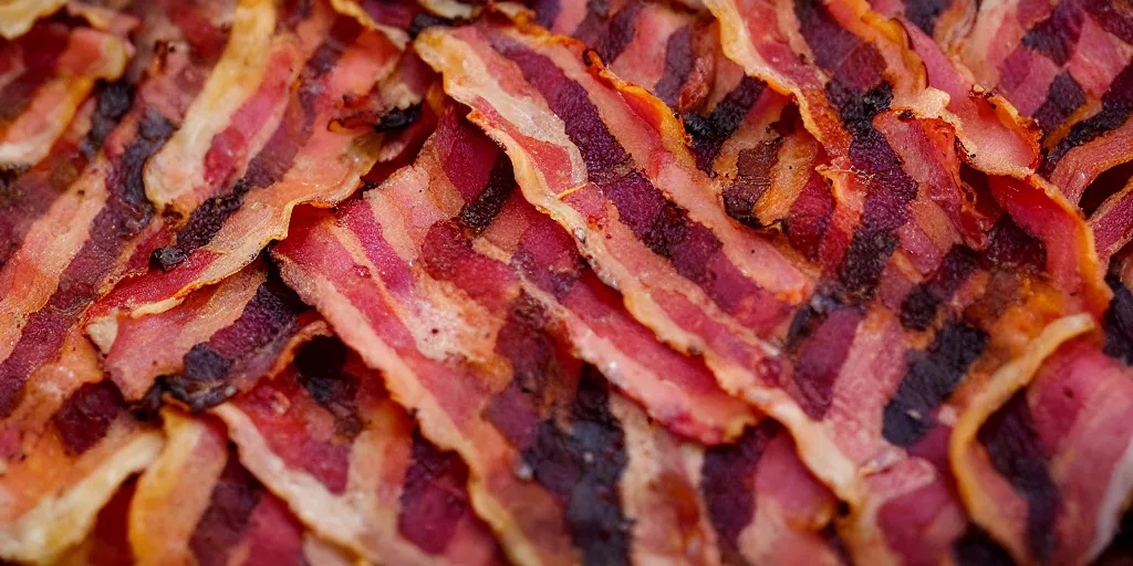 Image similar to the most baconiest bacon that ever baconed so much bacon you can't even comprehend how much bacon there is even more bacon