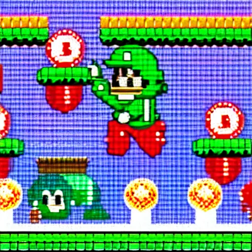 Image similar to Bubble and Bobble in Mario Brothers