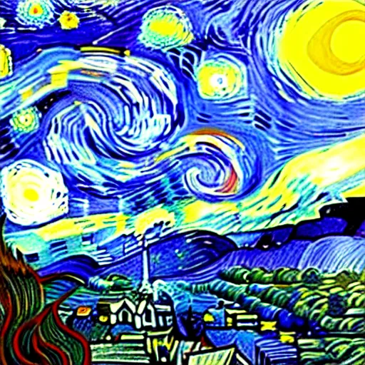 Prompt: portrait of a giant shouting ( ( stay puft marshmallow man ) ) in the style of starry night by vincent van gogh intricate detail, low angle, blockbuster ghostbusters movie