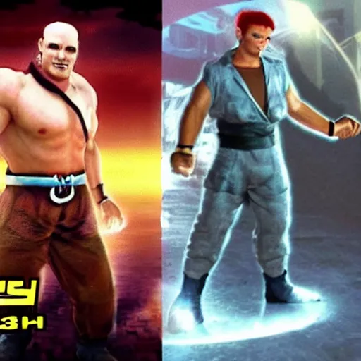 Image similar to elon mush as a playable character in tekken 3