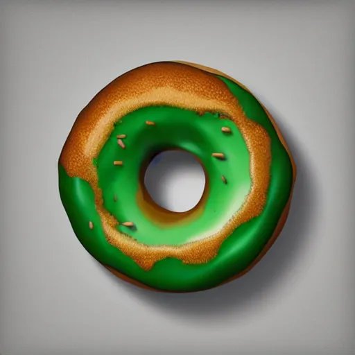 Image similar to photorealistic of earth planet shape of donut