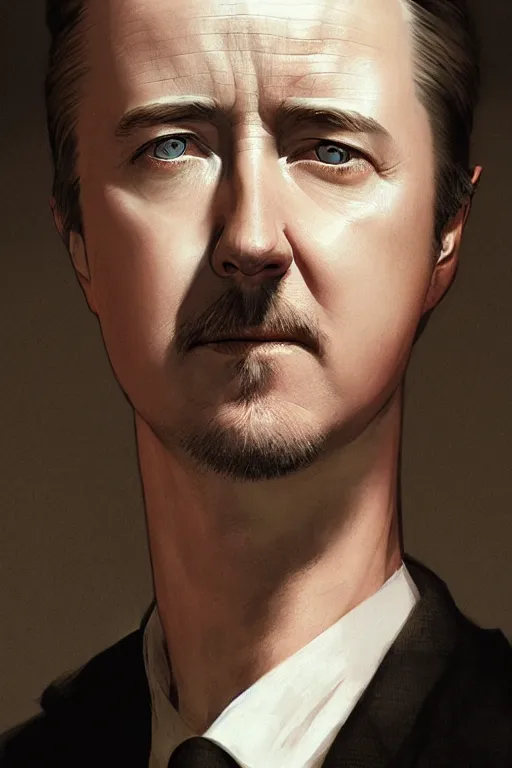 Prompt: edward norton's face is a boiled egg, highly detailed, dramatic lighting, concept art by caravaggio and greg rutkowski and artgerm