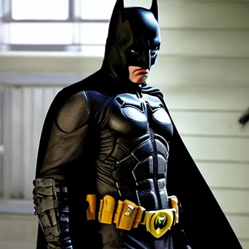 Image similar to Film still of Rick Grimes as Batman, from The Walking Dead (2010 TV Show)