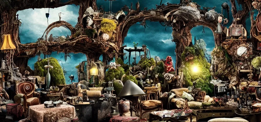 Image similar to a very high resolution image from a new movie. environment. photorealistic, photography, directed by tim burton