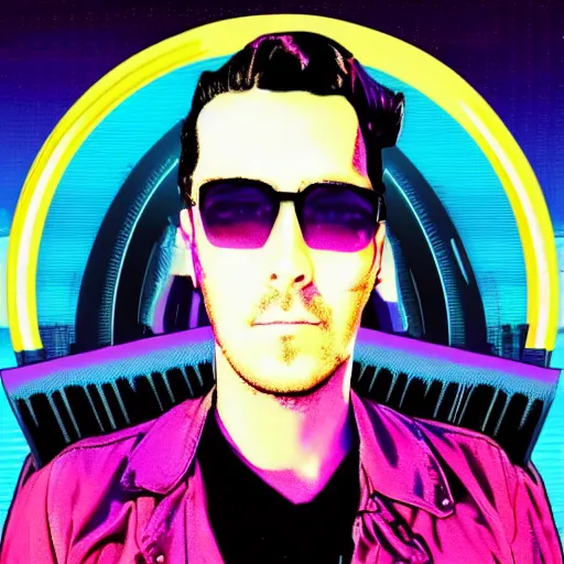 Prompt: A synthwave profile picture