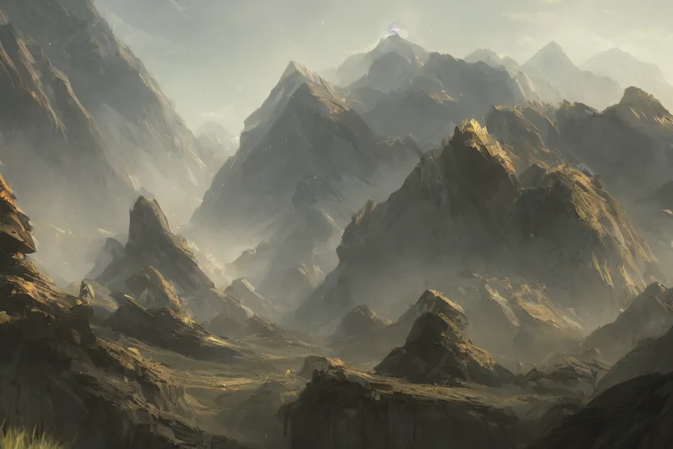 Image similar to Garlemald landscape, concept art featured on artstation, CGsociety