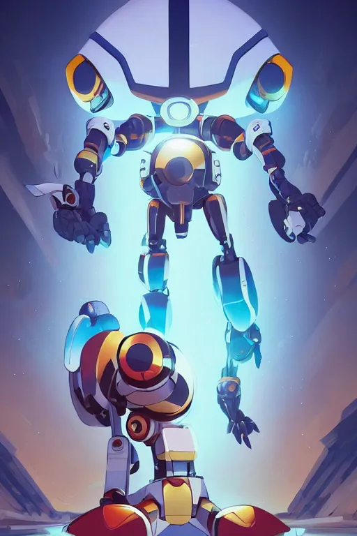 Image similar to metabots medabots medarotto medarot robot minimalist comics, behance hd by jesper ejsing, by rhads, makoto shinkai and lois van baarle, ilya kuvshinov, rossdraws global illumination ray tracing hdr radiating a glowing aura