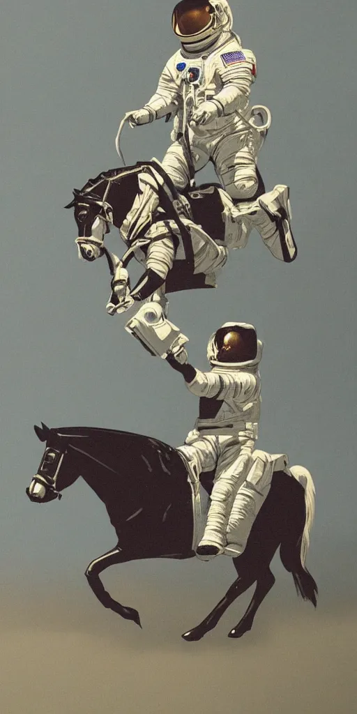 Image similar to astronaut riding horse, upside down mirror